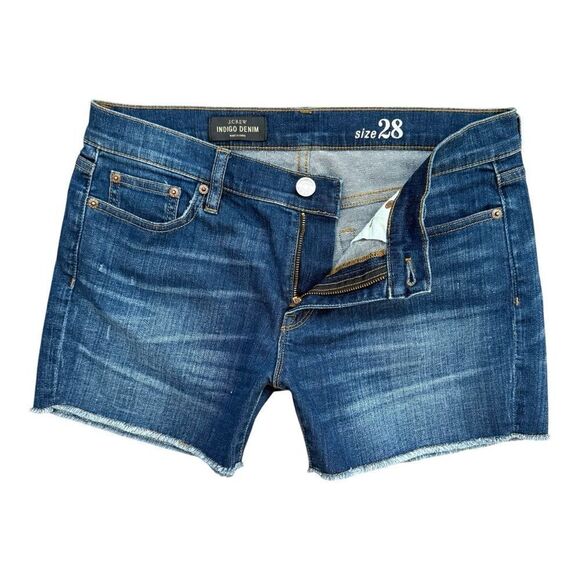J. Crew Indigo Denim Jean Shorts Women’s Size 28 - Picture 2 of 9